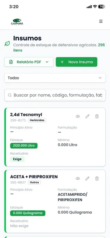 Sistema de Gestao Agricola